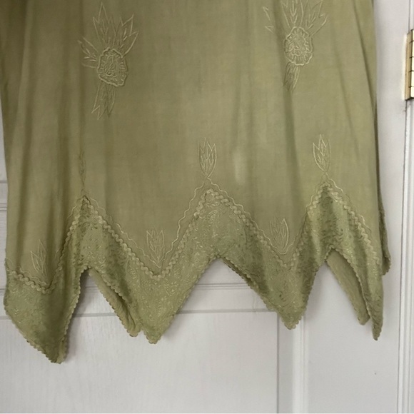 Indian Tropical Fashion summer dress XL sage green - Picture 3 of 5